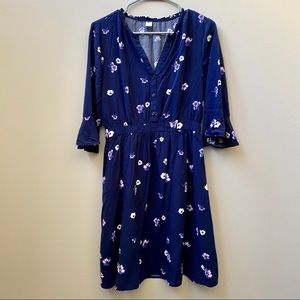 Old Navy | Three Quarter Sleeve Floral Dress